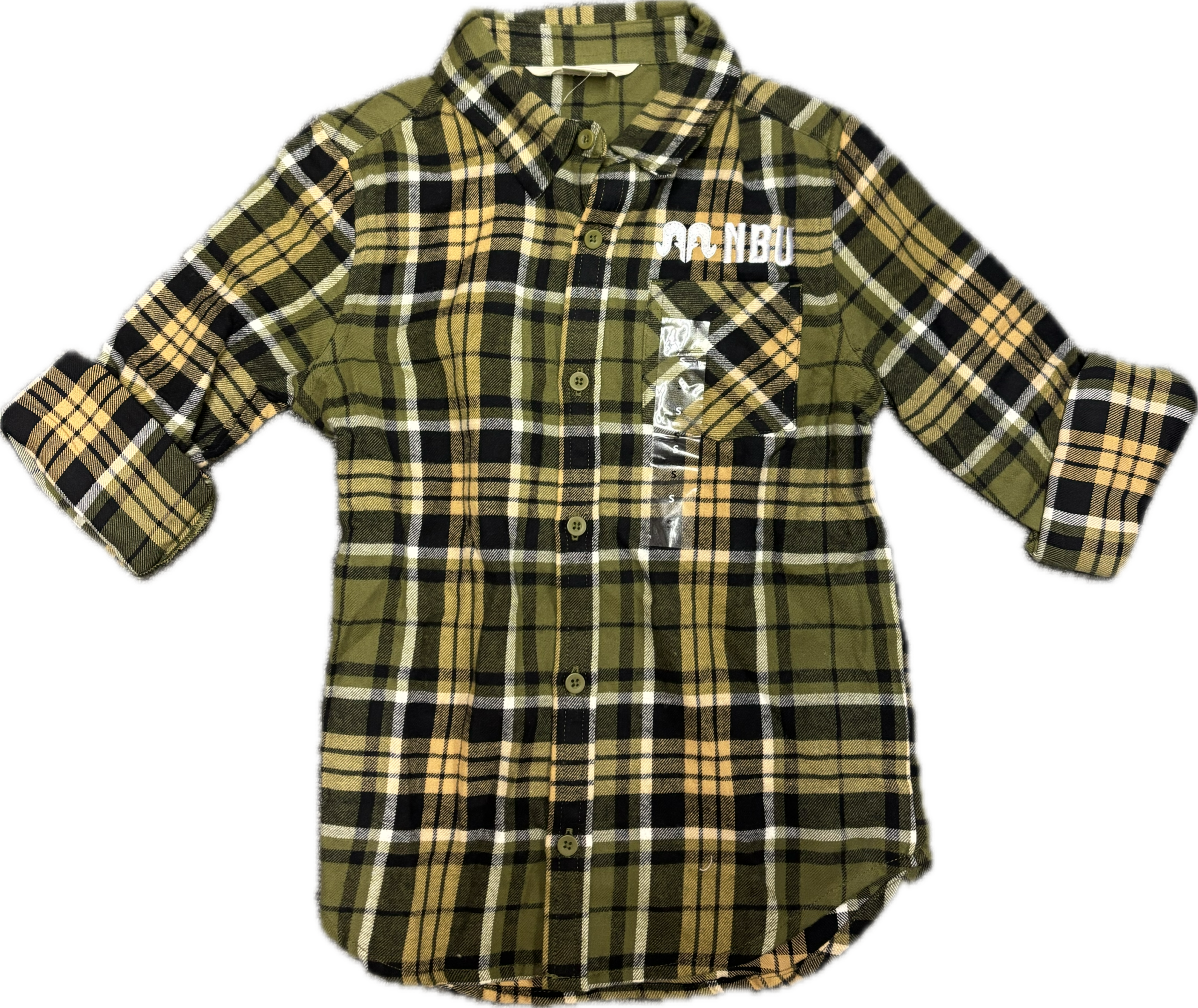 Youth Plaid Flannel Olive