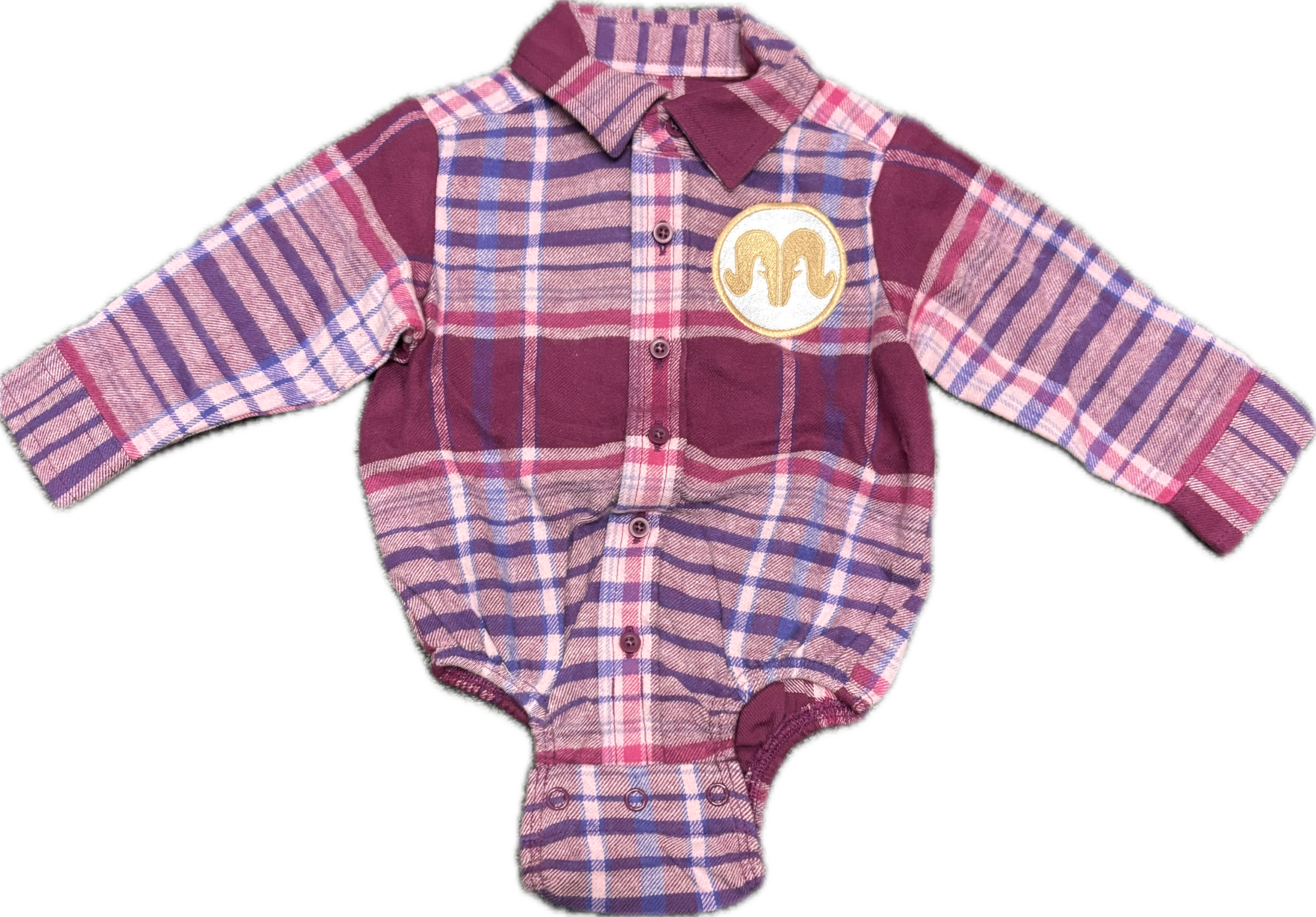 Baby Pink Flannel Onesie